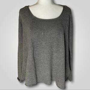 DEE ELLE COZY TRAPEZE SCOOP NECK SWEATER IN GRAY SIZE SMALL